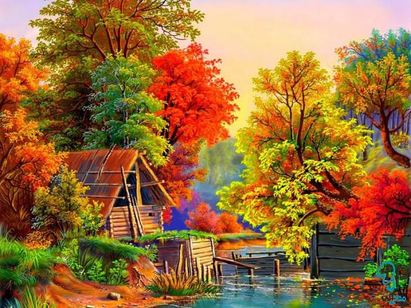 تابلو نقاشی پاییزی